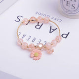 Daisy Bead Bracelet Women's Fresh Flower Pendant Beach Friendship Jewelry