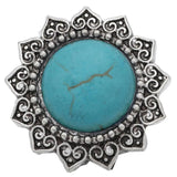 6pcs Natural Stone Snap Buttons 18mm DIY Snap Jewelry Charms for Bracelet