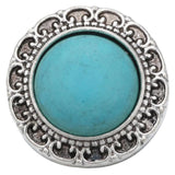 6pcs Natural Stone Snap Buttons 18mm DIY Snap Jewelry Charms for Bracelet