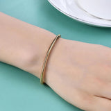 3mm Round Snake Chain Bracelet Stainless Steel Colour Adjustable Lady Jewelry