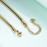 3mm Round Snake Chain Bracelet Stainless Steel Colour Adjustable Lady Jewelry
