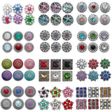 6pcs Snap Jewelry Mixed 18mm Snap Button Crystal Rhinestone for Snap Bracelets