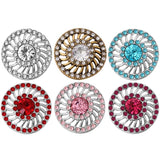 6pcs Snap Jewelry Mixed 18mm Snap Button Crystal Rhinestone for Snap Bracelets