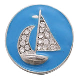 5pcs Mixed Metal 18mm Snap Button with Rhinestone for Bracelet