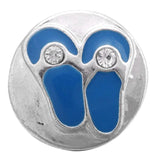 5pcs Mixed Metal 18mm Snap Button with Rhinestone for Bracelet