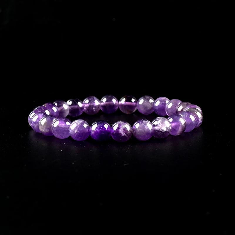 Natural Stone Beads Bracelet Amethyst Crystal Quartzs Aquamarines Agates Jewelry