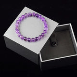 Natural Stone Beads Bracelet Amethyst Crystal Quartzs Aquamarines Agates Jewelry