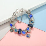 Crystal Beads Star Charm Bracelet with Hot-Air-Balloon Pendant