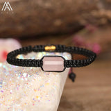 Natural Stones Cylinder Beads Wristband Bracelet Women Boho Jewelry