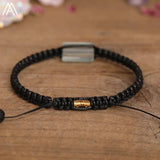 Natural Stones Cylinder Beads Wristband Bracelet Women Boho Jewelry
