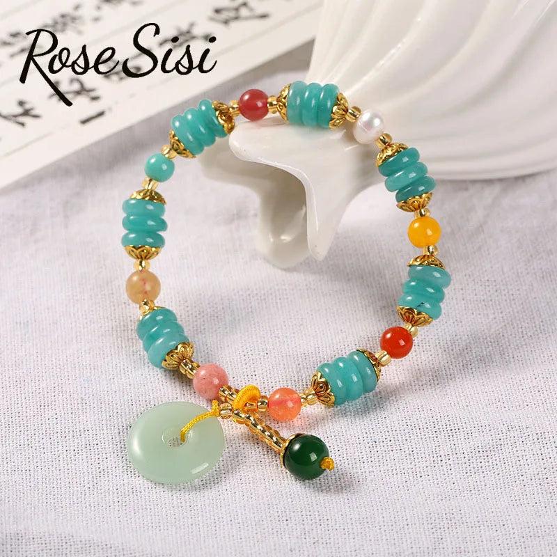 Chinese Crystal Bracelet Ethnic Navy Wrist Woman Jewelry Pendant