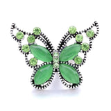 5Pcs/Lot Green Flower Crystal Snap Clasp 18mm Snap Clasp Jewelry