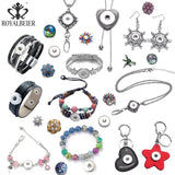 12pcs Red Exotic Pattern 18mm Snap Button Charms For Bracelet Snap Jewelry