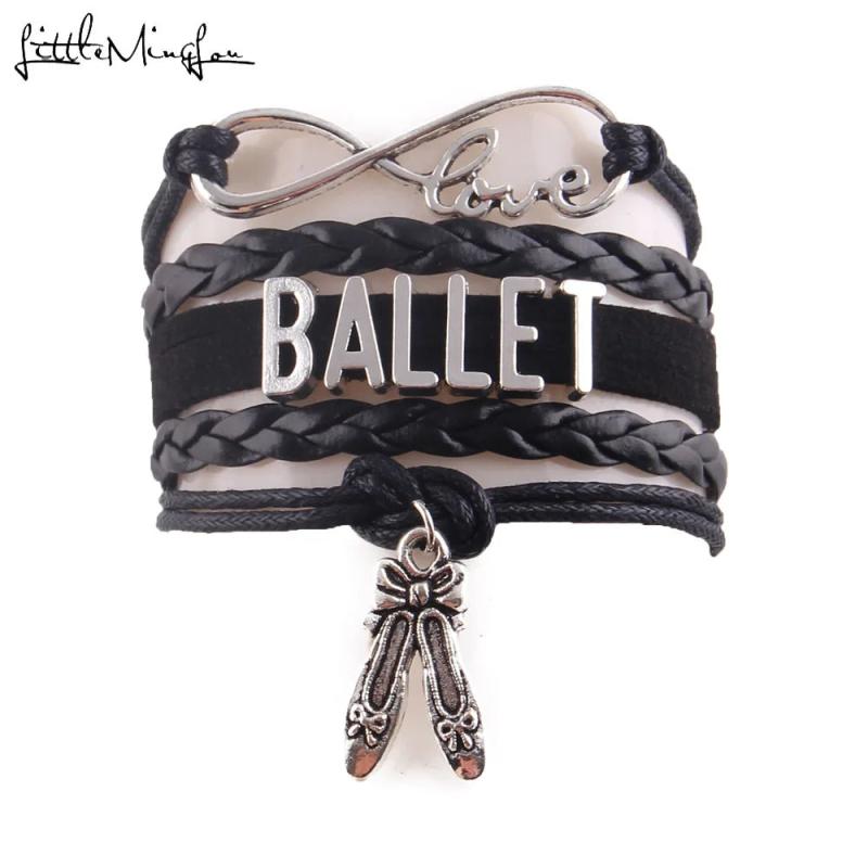 Infinity Love Ballet Bracelet with Dance Shoes Charm