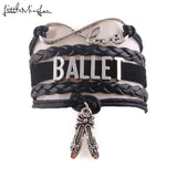 Infinity Love Ballet Bracelet with Dance Shoes Charm