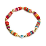 Stone Beads Evil Eye Bracelet Women's Jewelry