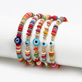 Stone Beads Evil Eye Bracelet Women's Jewelry
