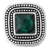 6pcs Green Snap Button Jewelry Rhinestone Metal Buttons Fit Snap Bracelet