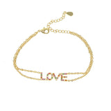 Love Letter Bangle Bracelet for Women Girlfriend
