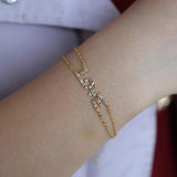 Love Letter Bangle Bracelet for Women Girlfriend
