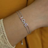 Love Letter Bangle Bracelet for Women Girlfriend
