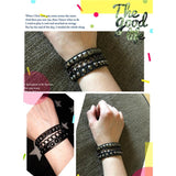 Gothic Punk Leather Bracelet Bangle Men Bracelets