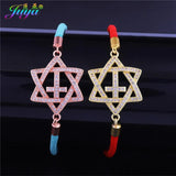Jewish Star Of David Bracelet Micro Pave Zircon Charm