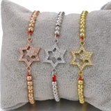 Jewish Star Of David Bracelet Micro Pave Zircon Charm