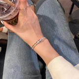 Adjustable Clear Zircon Charm Bracelet & Bangle Wedding Party Jewelry