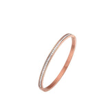 Zircon Stainless Steel Love Bangles Wedding Jewelry