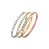 Zircon Stainless Steel Love Bangles Wedding Jewelry