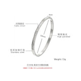 Zircon Stainless Steel Love Bangles Wedding Jewelry