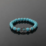 Vintage Hematite Cross Beaded Bracelet