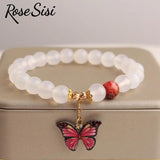 Butterfly Pendant Beads Bracelet for Women