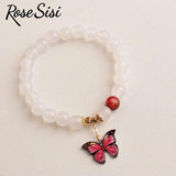 Butterfly Pendant Beads Bracelet for Women