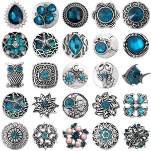 5pcs Retro Snap Jewelry 18mm Hole Buttons Fit 20mm 18mm Snap Bracelet