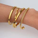 Stainless Steel Tarnish Charming Cuff Bracelet for Women