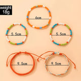 Colorful Beaded Bracelets for Women Girls Rope Flowers Adjustable Bangle