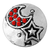 10pcs Moon Star Rhinestone Snap Button for 12mm Snap Bracelets DIY