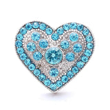 5pcs Snap Jewelry 18mm Light Rhinestone Flower Buttons Women Bracelets Bangles