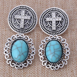 Cross Snap Buttons for 18mm Snaps Bracelet DIY Jewelry