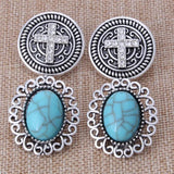 Cross Snap Buttons for 18mm Snaps Bracelet DIY Jewelry