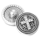 Cross Snap Buttons for 18mm Snaps Bracelet DIY Jewelry