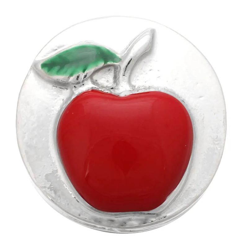 6pcs Red Dripping Oil Snap Button Accessories 18mm DIY Snap Bracelet Jewelry