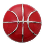 6pcs Red Dripping Oil Snap Button Accessories 18mm DIY Snap Bracelet Jewelry