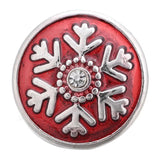 6pcs Red Dripping Oil Snap Button Accessories 18mm DIY Snap Bracelet Jewelry
