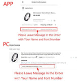 Men Name Charm Bracelet Stainless Steel Leather Bangles Wristband Adjustable