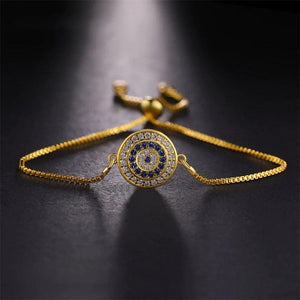 Greek Eye Bracelet Gold/Rose Colorful Evil Eye Bracelets Classic Hamsa Charm
