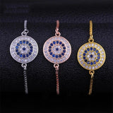 Greek Eye Bracelet Gold/Rose Colorful Evil Eye Bracelets Classic Hamsa Charm