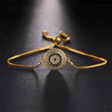 Greek Eye Bracelet Gold/Rose Colorful Evil Eye Bracelets Classic Hamsa Charm